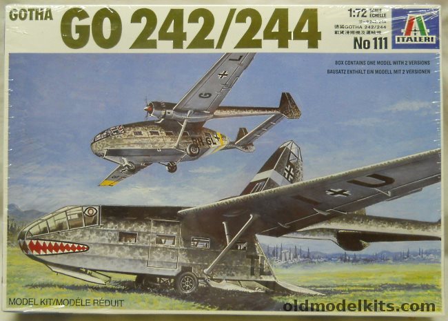 Italeri 1/72 Gotha Go-242 / Go-244 - Glider or Twin Engine Transport, 111 plastic model kit